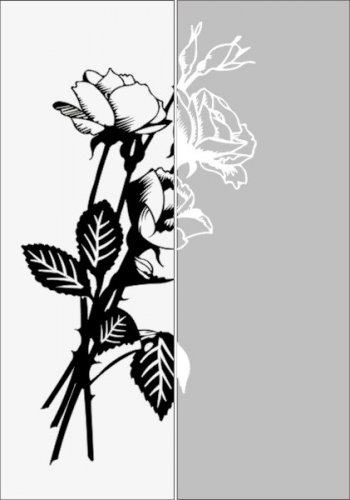 Пескоструйный рисунок Цветы 979